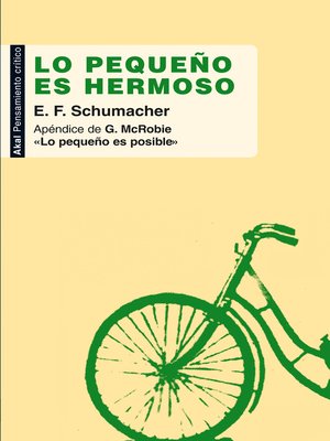 cover image of Lo pequeño es hermoso